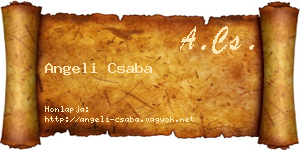 Angeli Csaba névjegykártya
